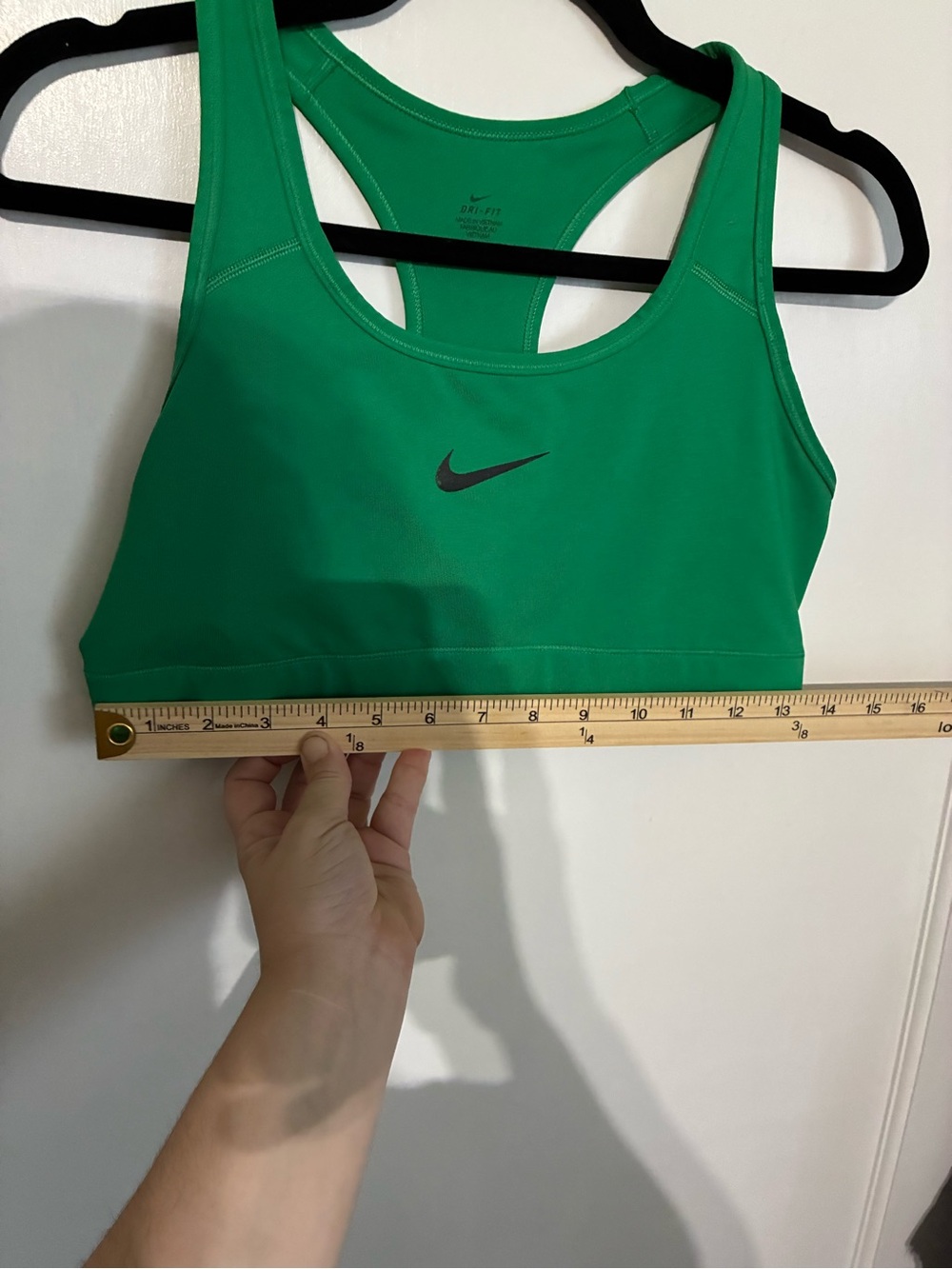 Nike Green Racerback Dri-FIT Sports Bra with Black Swoosh - Picture 6 of 12
